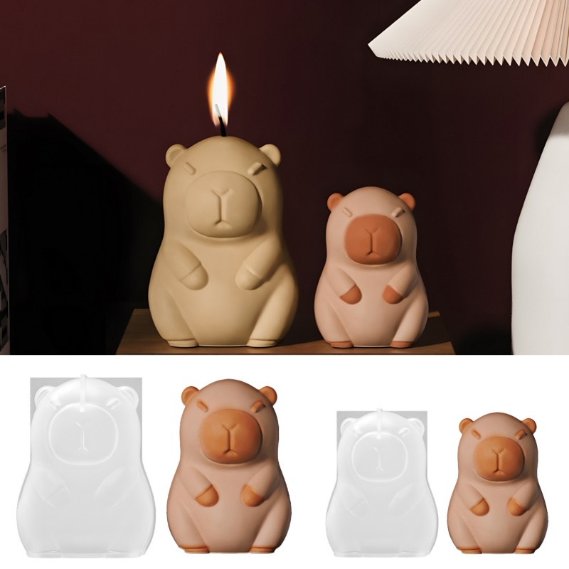 Candle Making Equipment - Capybara พุดดิ้งเบเกอรี่แม่พิมพ์ซิลิโคน DIY สัตว์รูปร่าง AROMA เทียนตกแต่งบ้านพลาสเตอร์เรซินแม่พิมพ์สร้างสรรค์