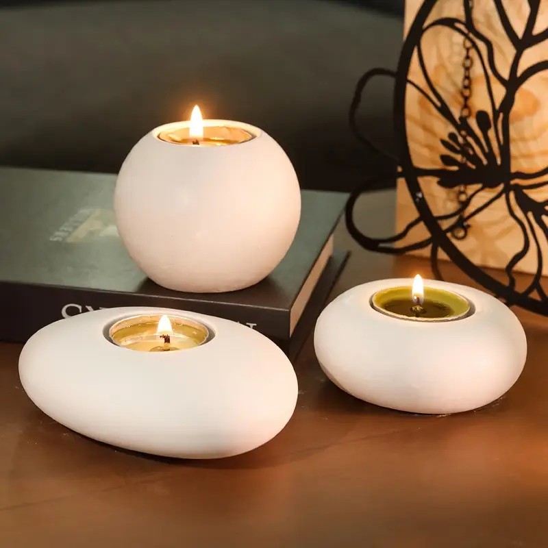 Candle Making Equipment - ที่ใส่เทียนทีไลท์แม่พิมพ์ซิลิโคนเรซิน,ลูกบอลคริสตัล/ทรงกลมอีพ็อกซี่เรซินแม่พิมพ์,รูปไข่ยิปซั่มคอนกรีตกระถางดอกไม้ทำแม่พิมพ์