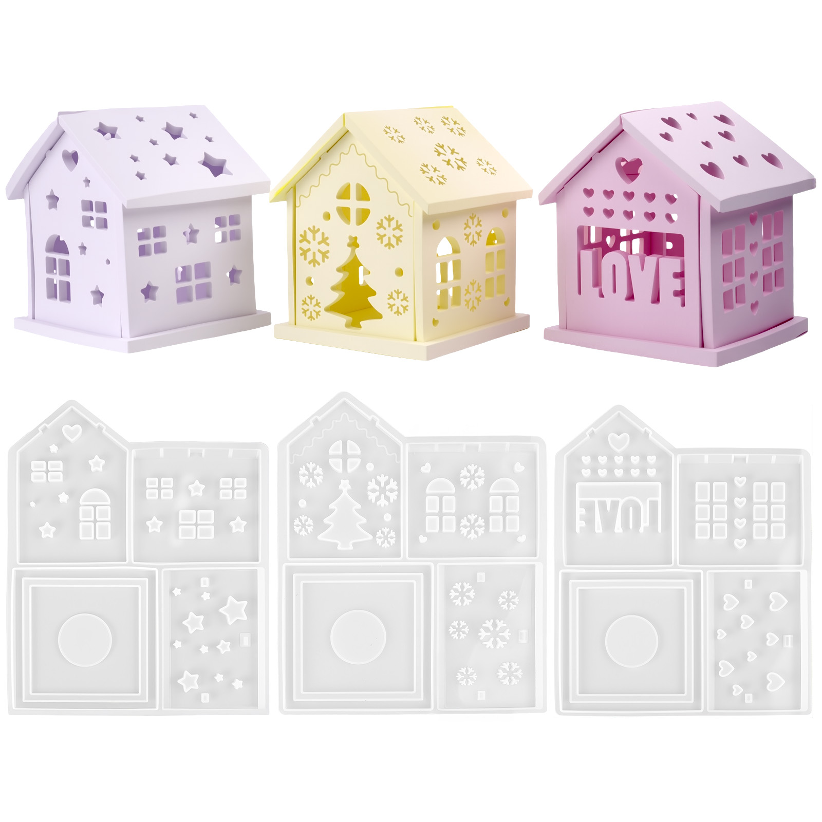 3D House แม่พิมพ์ซิลิโคน DIY C - Xmas Candle Making บทวิจารณ์และราคา