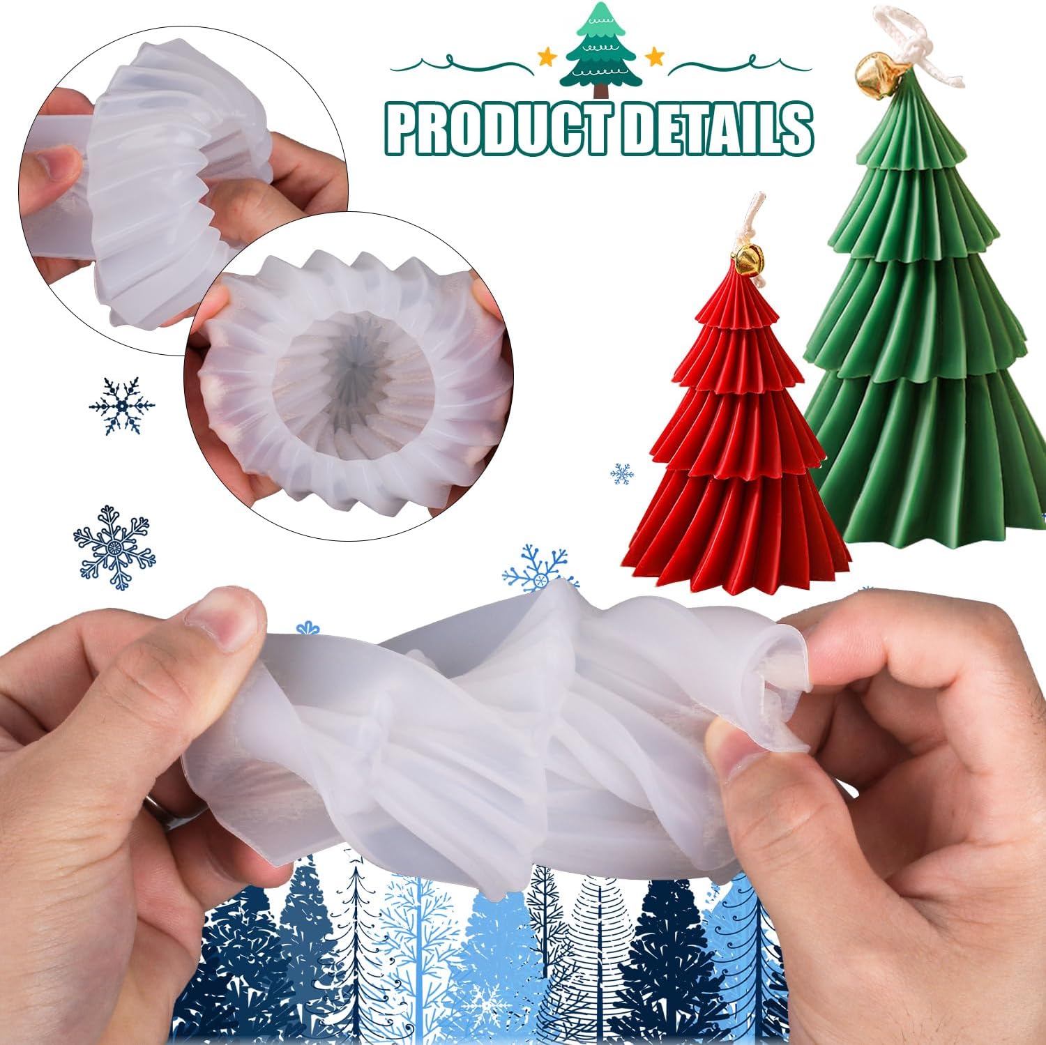 ชุดแม่พิมพ์เทียนซิลิโคนรูปต้นค - Candle Making Kit Xmas บทวิจารณ์และราคา