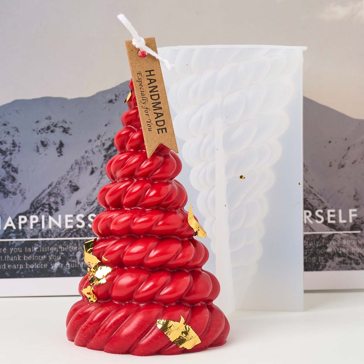 3Dกัญชาเชือกต้นคริสต์มาสซิลิโค - Candle Making Kit Xmas บทวิจารณ์และราคา