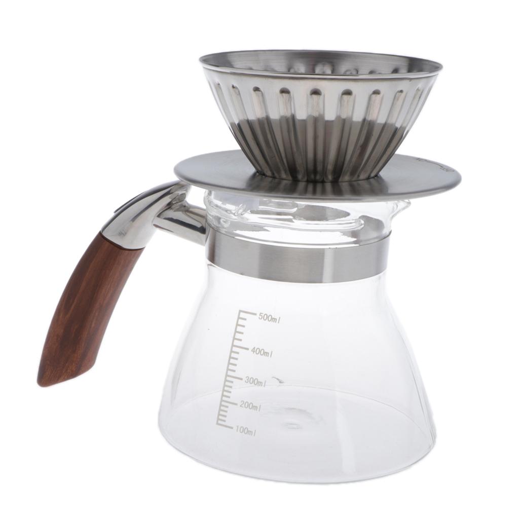 ชุดกาแฟดริปแก้วโบโรซิลิเกตสูงท - Pour Pot Aluminum บทวิจารณ์และราคา