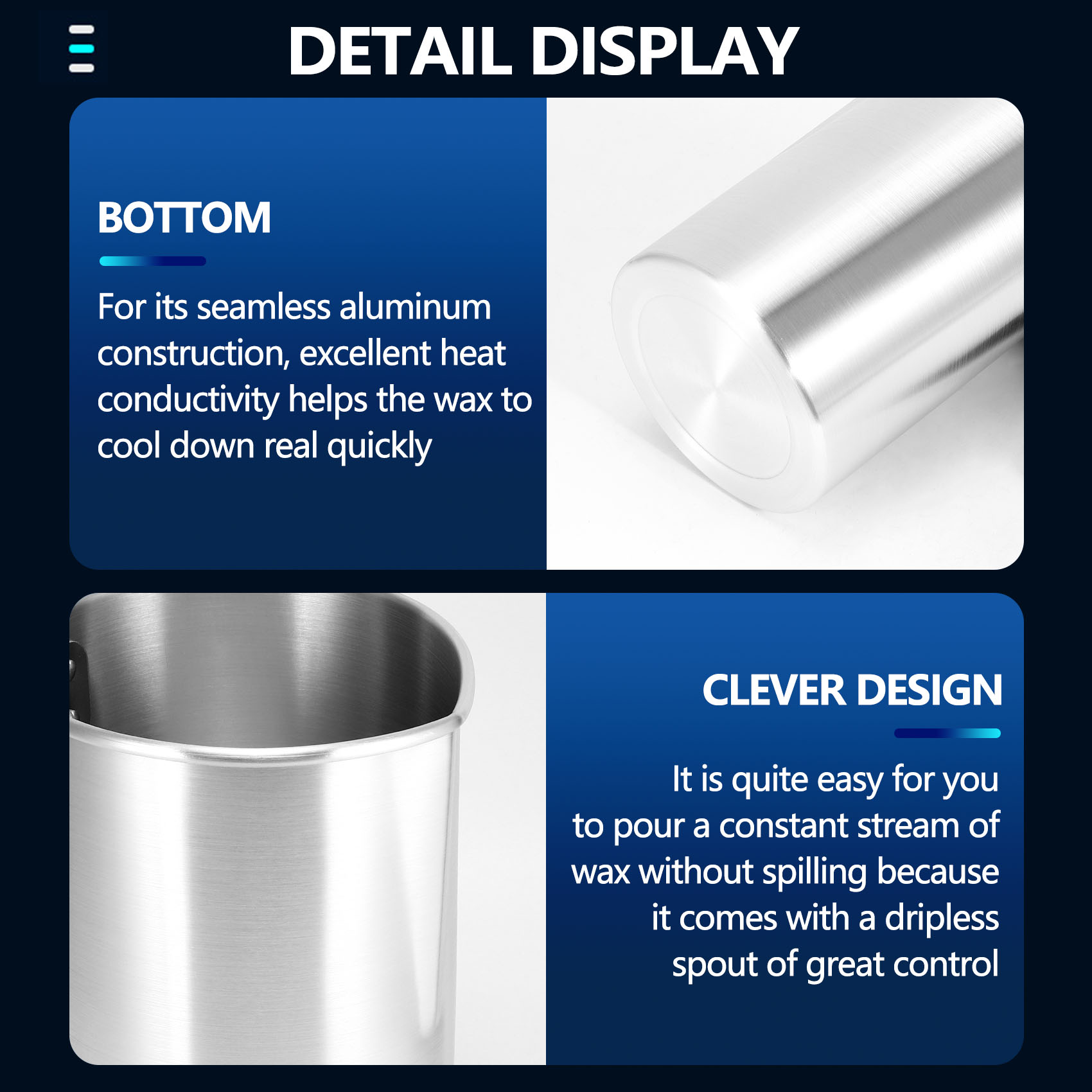 THIVN-4 หม้อเทเทียนสำหรับทำเที - Pour Pot Aluminum บทวิจารณ์และราคา