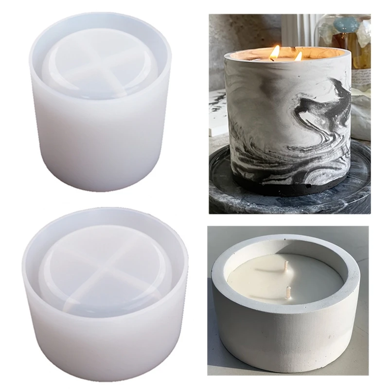 3 ขนาดรอบซีเมนต์คอนกรีตแม่พิมพ - Kraft Box Candle บทวิจารณ์และราคา