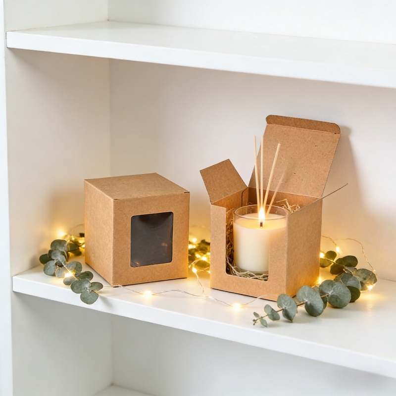 กล่องกระดาษคราฟท์สีน้ำตาลพร้อม - Kraft Box Candle บทวิจารณ์และราคา
